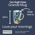 McIntosh Vincent Van Gogh Irises Fine Bone China (19.6 oz) Grande Mug in Matching Gift Box...