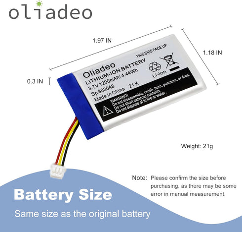 Replacement for Infant Optics DXR-8 Battery: Fits Video Baby Monitor, Sp 803048 Rechargeable Lithium Ion Battery 3.7V ?Not Compatible with DXR-8 P...
