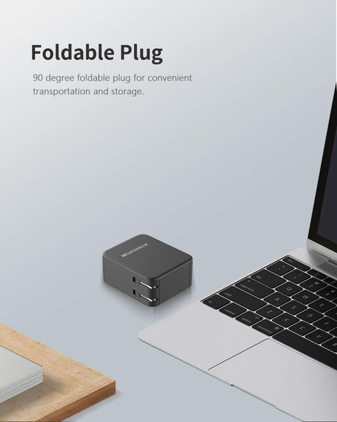 USB Wall Charger, Dual Ports 36W Fast USB C Charger, PD/QC3.0 Power Adapter with Foldable Portable Plug for Samsung, Google Pixel and More...