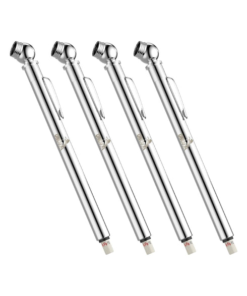 UNCO- Pencil Tire Pressure Gauge, 4 Pack, Tire Gauges for Tire Pressure, Tire Gauge, Air Pressure Gauge for Tires, Air Gauge Tire Pressure, Car Ti...