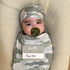 Itzy Ritzy Cocoon & Hat Swaddle Set, Cutie Cocoon Includes Name Announcement Card & Matching Jersey Knit Cocoon & Hat Set, Perfect for Newborn Pho...