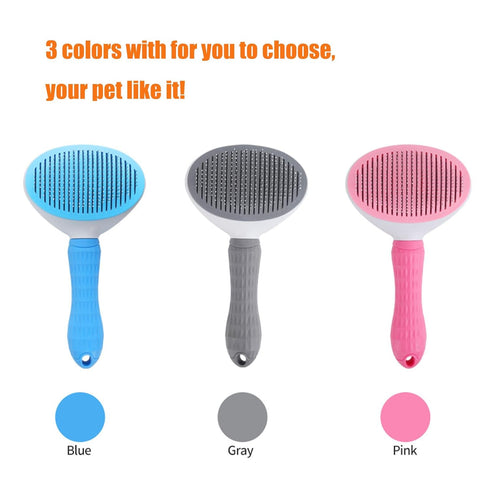 Dog Brush Cat Brush with Massage Particles, Cat Brush with Release Button Easy to Remove Loose Undercoat, Pet Grooming Brush Tool Suitable for Pet...