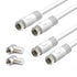 Coaxial Cable 3 feet, RG6 Coaxial Cable, 2 Pack White 75 Ohm Quad Shield TV Antenna Cables with F-Male Connectors, Ideal for TV DVR Satellite...