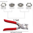 FireBee 800PCS Metal Snaps Buttons, Fastener Pliers Press Tool Kit with 200 Sets 3/8 Inch Snaps, Prong Metal Snaps, Stainless Steel Snap Installat...