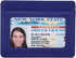 womens Credit Holder Genuine Leather Slim Minimalist Card Case Wallet, Blue With Id Window, Classic US...