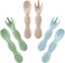 PandaEar 6 Pack Silicone Baby Spoons & Forks | Baby Feeding Set Self Feeding Utensils, Toddler Infant Feeding Spoon Forks BPA Free First Stage...