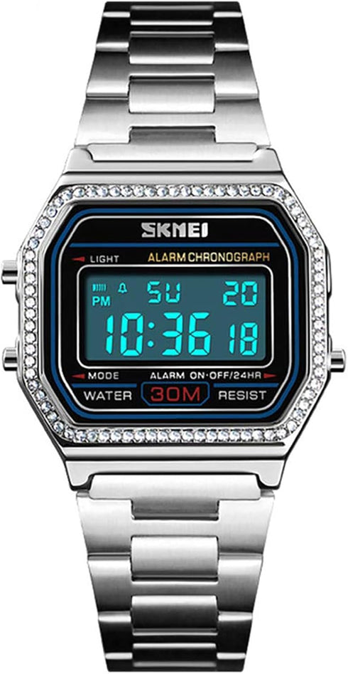 MASTOP Luxury Women Watches Full Steel Electronic LED Digital Fashion Ultra Thin Square Ladies Wrist Watches …...