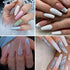 6 Sheets White Glitter Snowflakes Christmas Nail Art Stickers Decals Self-Adhesive Pegatinas Uñas Nail Supplies Nail Art Design Decoration Accesso...