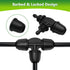 1/4" Drip Irrigation Fittings Kit, 50 Pcs Lock Barbed Connectors for 1/4 Inch Drip Irrigation Tubing - 15 Couplings, 10 Tees, 10 Elbows, 10 End Pl...