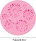 Flower Resin Mold 2 Pcs, Flower Chocolate Silicone Mold, Fondant Flower Molds for Cake Decoration Candy Cupcake Topper Cake Polymer Clay Crafts Ep...