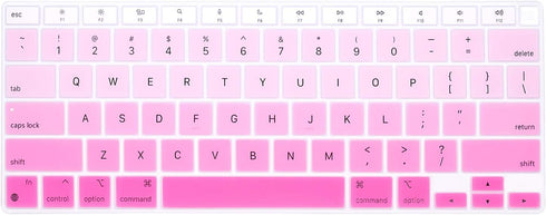 HRH Ultra Thin Silicone Keyboard Cover Skin for MacBook Air 13.3" 13 inch 2020 with M1 Processor (Model A2337) Touch ID Accessories Protector-Ombr...