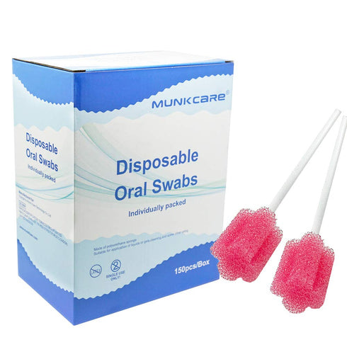Oral Swabs Flavored Lemon- Elderly Tooth Cleaning Sponges 150 counts...