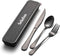 Travel Cutlery Set with Case Portable Silverware Utensils Set,4-pieces Stainless Steel Reusable Flatware Set Cutlery Set for Camping Picnic Hiking...