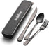 Travel Cutlery Set with Case Portable Silverware Utensils Set,4-pieces Stainless Steel Reusable Flatware Set Cutlery Set for Camping Picnic Hiking...
