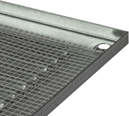 EUROPLAST 12x8 inch Vent Cover with Screen Mesh - Galvanised Register Vent Cover - Metal Air Return Grill - HVAC Vent Register for Home Improvemen...