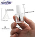 6PCS Empty Nail Polish Bottles with Brush White Cap, 10ML Empty Clear Glass Refillable Nail Fingernail Polish Bottles Circle with mixing beads & F...