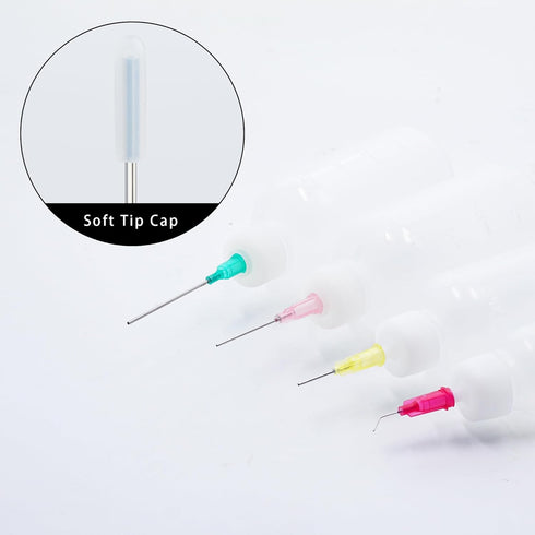 50ml Precision Tip Applicator Bottle, with Blunt Tip Needle and Cap, 18G 20G 25G Needle Tip Squeeze Bottle, Oil Dropper Bottle, Glue Bottles with ...