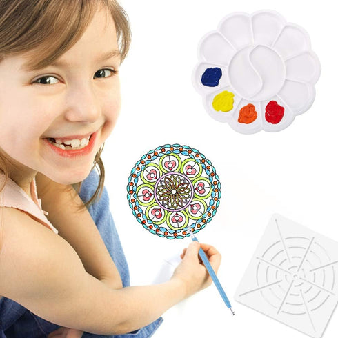 Augshy 19pcs Mandala Dotting Tools Set Pen Dotting Tools Mandala Stencil Ball Stylus Paint Tray for Painting Rocks, Coloring, Drawing and Drafting...