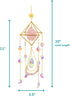 Crystal Suncatcher Rose Quartz, Spiritual, Sun Catcher Hanging for Windows, Rainbow Maker, Crystal Indoor Garden Home Decor, Natural Gemstone Boho...