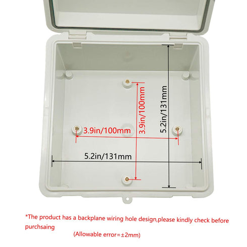 Zulkit Junction Box ABS Plastic Dustproof Waterproof IP65 Electrical Boxes Hinged Shell Outdoor Universal Project Enclosure with 2 Cable Glands 5....