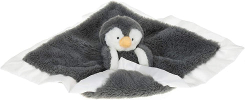 Apricot Lamb Stuffed Animals Soft Security Blanket Gray Penguin Infant Nursery Character Blanket Luxury Snuggler Plush(Gray Penguin, 14 Inches)...