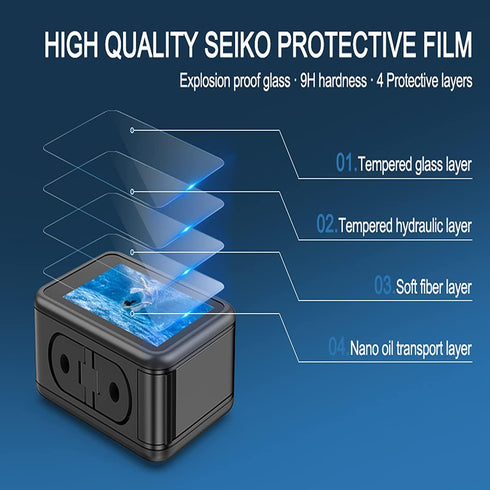 Silicone Sleeve Protective Case for Hero 12 11 10 9+?6PCS? Tempered Glass Screen Protector for Hero 12 11 10 9, Accessories Kit for GoPro Hero 12 ...