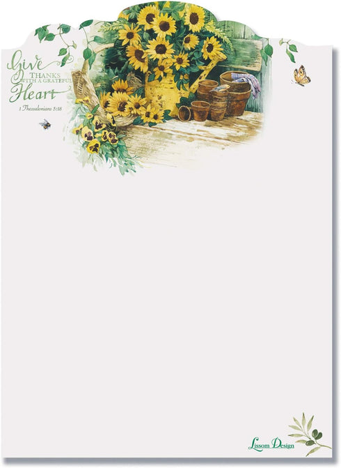 Lissom Design Sticky Notes - Designer Self-Stick Note Pad for Home or Office Self-Adhesive Notepad, 75-Sheets, Faith Hope and Love...