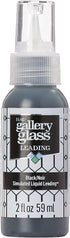 Gallery Glass, Black Liquid 2 fl oz Leading Perfect for Stained Glass DIY Paint Projects, 19702...