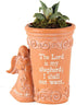 Lord Is My Shepherd Brown 5 x 4 Inch Resin Flower Planter Pot...