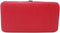 Red Glossy Snakeskin Small Flat Hard Clutch Wallet...