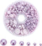 PH PandaHall Purple Flatback Pearls, 690pcs Half Round Pearl Beads 6 Sizes Purple Pearls Faux Pearl Cabochon Beads for DIY Scrapbook Phone Case We...