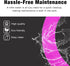 Leather Texture Soft Silicone Car Steering Wheel Cover Universal Anti-Slip Design 14-16 inch Protective Case Rose...