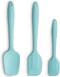 Silicone Spatula 3-piece Set, Ergonomic Handle High Heat-Resistant Spatulas, Non-stick Rubber Spatulas with Stainless Steel Core, Aqua Sky...