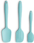 Silicone Spatula 3-piece Set, Ergonomic Handle High Heat-Resistant Spatulas, Non-stick Rubber Spatulas with Stainless Steel Core, Aqua Sky...
