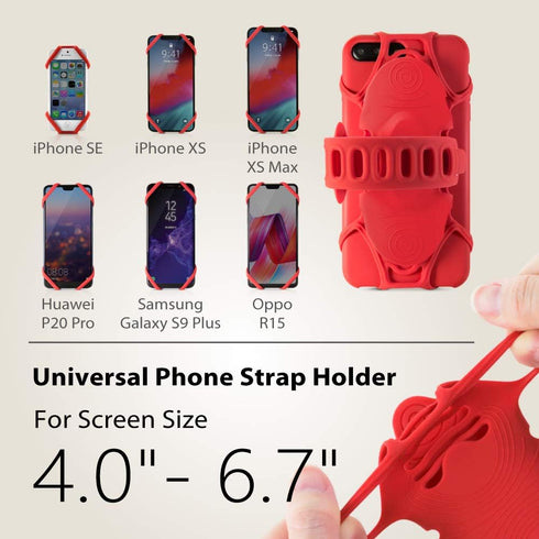 BONE Bike Tie Pro Pack 1, Bike Cell Phone + Charger Mount for Stem, Scratch-Free Silicone Holder, Universal Cycling Phone + Power Bank Holder Comp...