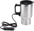 Car Electric Cup, 12V 60W 450ml Electric Incar Stainless Steel Travel Heating Cup Coffee Tea Car Cup Mug for 12V Power Source Cars 16 x 8.5cm...