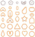 Fchil Floral Polymer Clay Cutters, Flower Leaf Clay Cutters for Earring Making, Boho Geometric Shaped Jewelry Cutters, 29 Pcs...