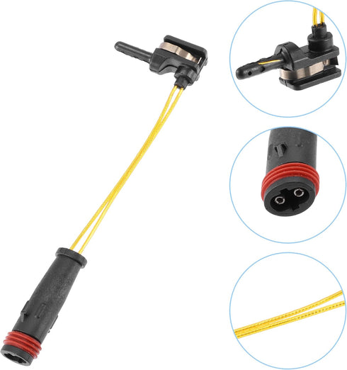 ACROPIX Car Brake Pad Sensor Front Rear Disc Brake Pad Wear Indicator Sensor Fit for Mercedes-Benz C230 - Pack of 4 Black...