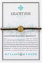 My Saint My Hero Gratitude Bracelet - Black/Gold Metallic...