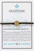 My Saint My Hero Gratitude Bracelet - Black/Gold Metallic...