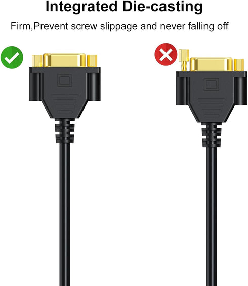 2-Pack VGA Extension Cable 6ft, VGA Cord Male to Female 15 Pin (NOT 9 Pin), SVGA HD15 Monitor Video Adapter Cable Support 1080P Full HD for Laptop...