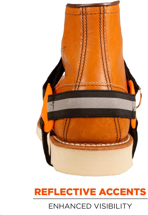 Ergodyne TREX 6315 Strap-On Heel Traction Cleat Grips Ice and Snow, Easily Attaches Over Heel of Shoe/Boot with Steel Plate to Provide Anti-Slip S...