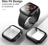 3 Pack Case for Apple Watch Series 9 Series 8 Series 7 45mm Hard PC Case with Tempered Glass Screen Protector Waterproof Anti-Scratch HD Ultra-Thi...