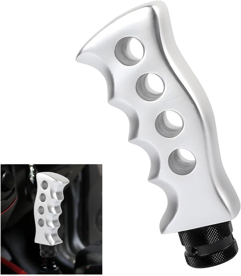 Pack-1 Car Gear Lever Shift Knob, 1.96" x 4.72" Easy-Grip Knife Handle Modified Interior Accessory, Shift Lever Kit with Mounting Adapter, Univers...