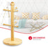 Home Basics Bamboo Mug Tree, Holds Up to 6 Coffee Cups, Free Standing, Circular Base, Kitchen Countertop, Beige (1)...