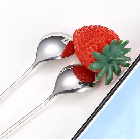 Stainless Steel Mini Coffee Espresso Spoon, Dessert Teaspoons Small Soup Spoons, Silver Cute Animals Coffee Spoon, 5.6 inch, Set of 4...