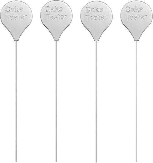Cake Tester for Baking, 4 Packs Cake Testers for Baking Doneness and Reusable Cake Testing Stick 7.9 in Stainless Steel Skewer Omesata...