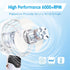 Portable Handheld Fan,6 Speeds 2400mAh Mini Desk Fan Foldable USB Design Rechargeable,Up to 6H Use Time, Personal Small Cooling Fans for Makeup Ey...