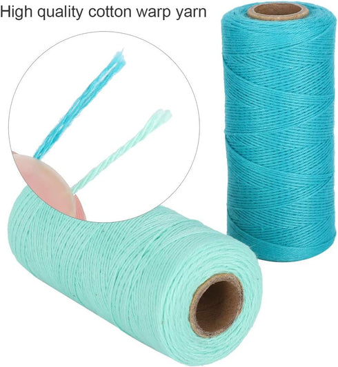 2 Rolls 8/4 Cotton Warp Yarn, Polyester Seines Warping Thread Wool Thread Loom Warp Tapestry Thread for Weaving Carpet Rug Blankets...
