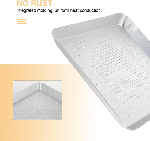 Luxshiny Mini Pizza Pan Pizza Bakeware Pizza Pan Baking Tray, Baking Sheet Pans Square Pizza Baking Pans with Holes for Home Baking (9 inch) 9 Inc...